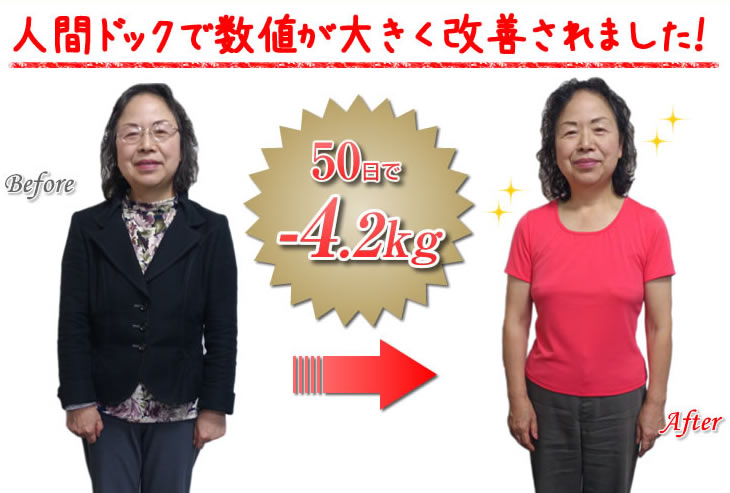 人間ドックで数値が大きく改善されました！